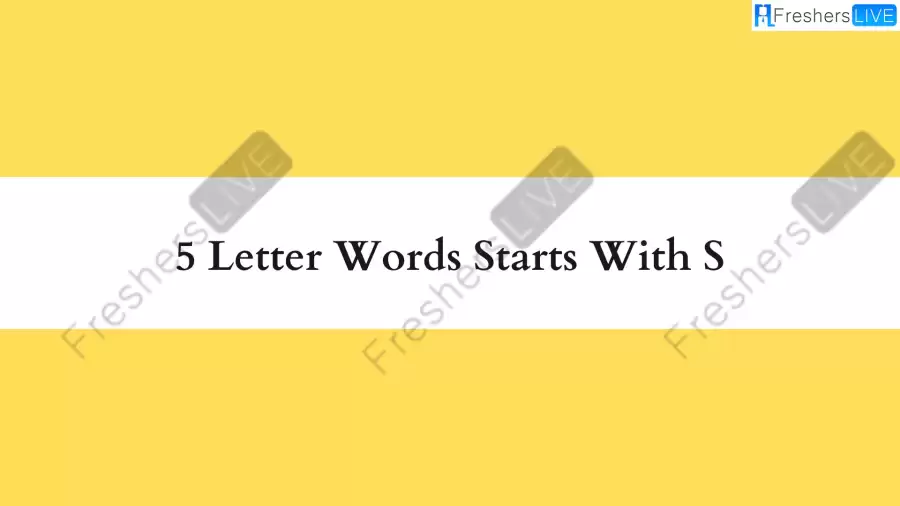 5 Letter Words Starts With S All Words List