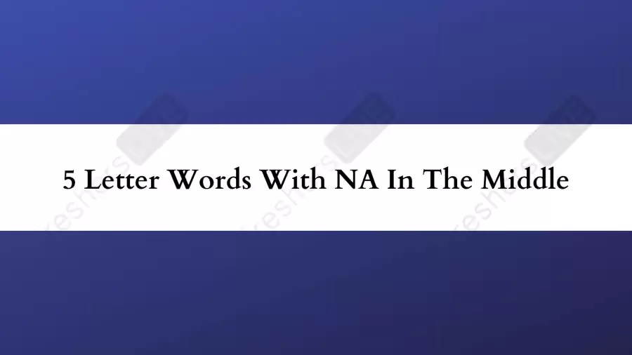 5 Letter Words With NA In The Middle All Words List