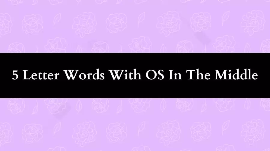 5 Letter Words With OS In The Middle All Words List