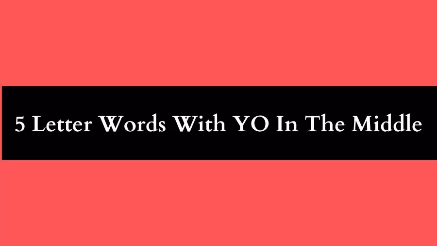 5 Letter Words With YO In The Middle All Words List