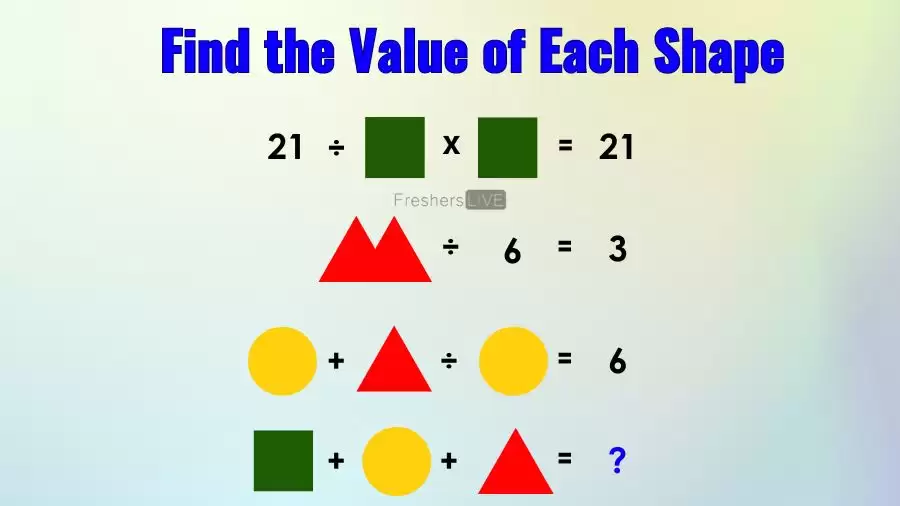 Can You Find the Value of Each Shape in this Math Puzzle?