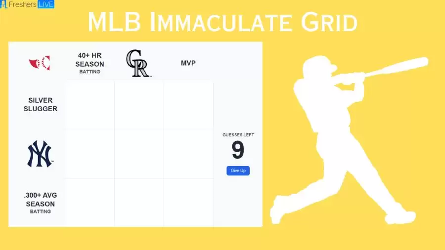 MLB Immaculate Grid Answers Today September 02 2023