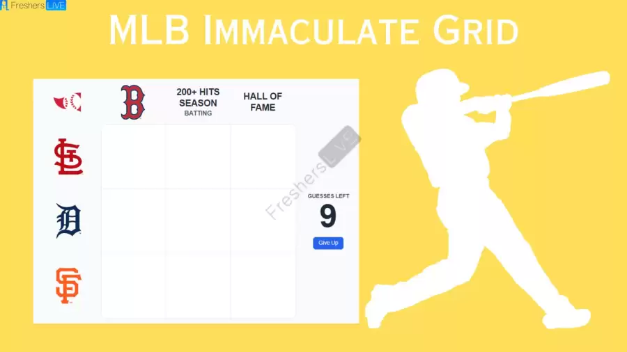 MLB Immaculate Grid Answers Today September 27 2023