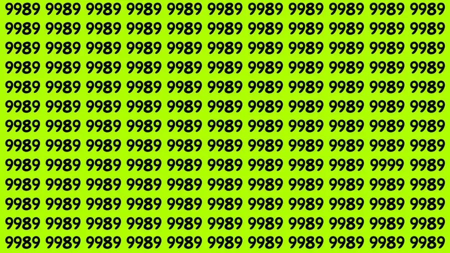 Optical Illusion: If you have Hawk Eyes Find the number 9999 in 13 Secs