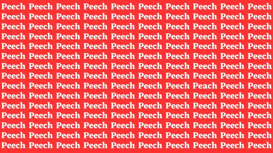 Optical Illusion Brain Challenge: If you have Extra Sharp Eyes Find the Word Peach in 15 Secs