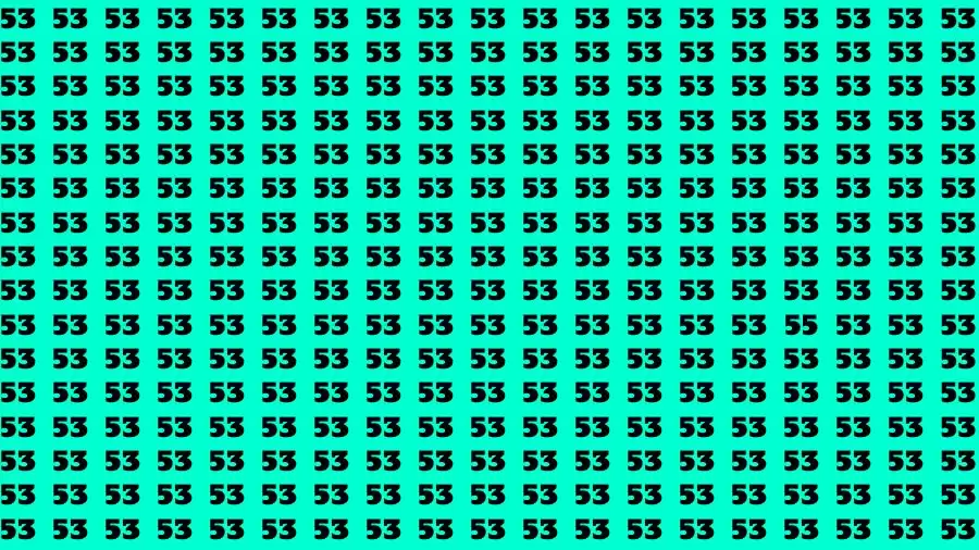 Optical Illusion Brain Challenge: If you have Hawk Eyes Find the Number 55 among 53 in 12 Secs