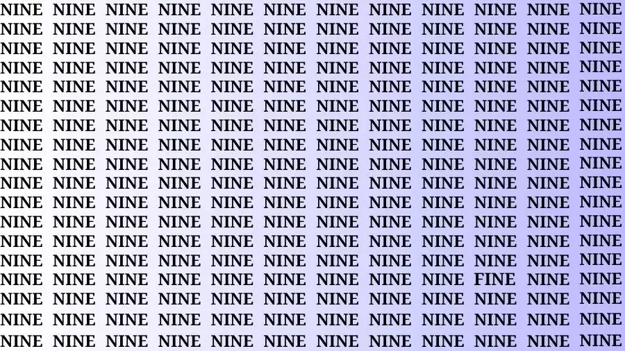 Optical Illusion Brain Challenge: Only a Smart Brain Can Spot the Word Fine in 18 Secs