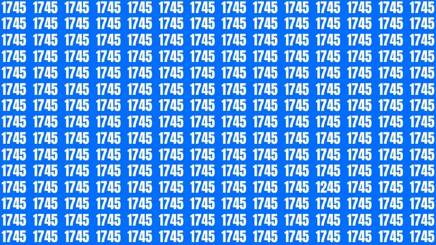 Optical Illusion Brain Challenge: Only People With Eagle Eyes Can Find the Number 1245 among 1745 in 12 Secs