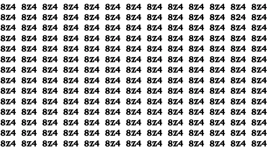 Optical Illusion Brain Test: If you have Extra Sharp Eyes Find the number 824 in Less than 20 Secs