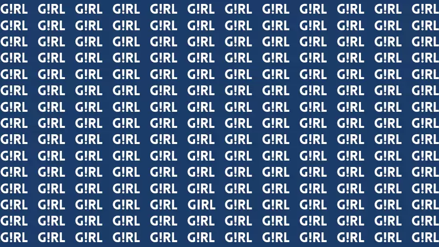 Optical Illusion Brain Test: If you have Sharp Eyes Find the word Girl in 20 Secs