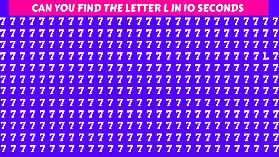 Optical Illusion Eye Test: If you have Eagle Eyes Find the Letter L in 10 Secs