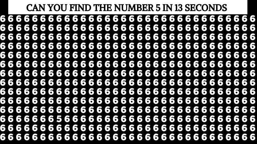 Optical Illusion Eye Test: If you have Hawk Eyes Find the Number 5 in 12 Secs