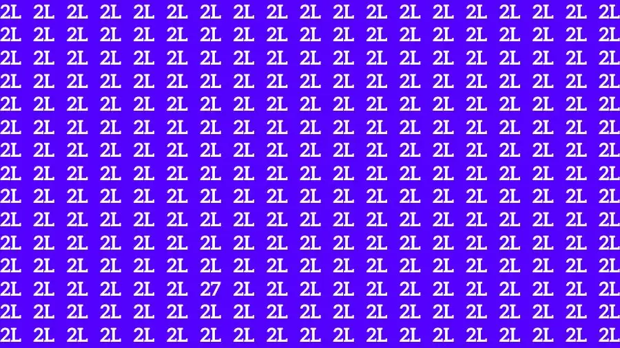 Optical Illusion Eye Test: Only Detective Brains Can Find the Number 27 in 18 Secs