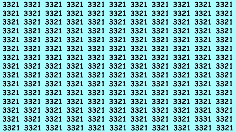 Optical Illusion Eye Test: Only People With Sharp Eyes Can Spot the Hidden 3331 in 10 Secs