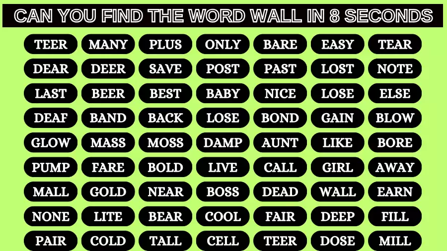 Optical Illusion IQ Test: Only Detective Brains can spot the word Wall 8 secs!