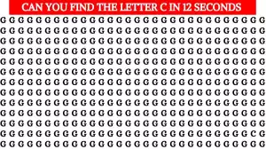 Optical Illusion Visual Test: If you have Sharp Eyes Find the Letter C among G in 12 Secs