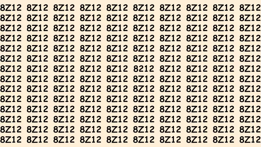 Optical Illusion Visual Test: You Need to Be Eagle Eyed to Spot Hidden Number 8212 in Sea of 8Z12s in 20 Seconds