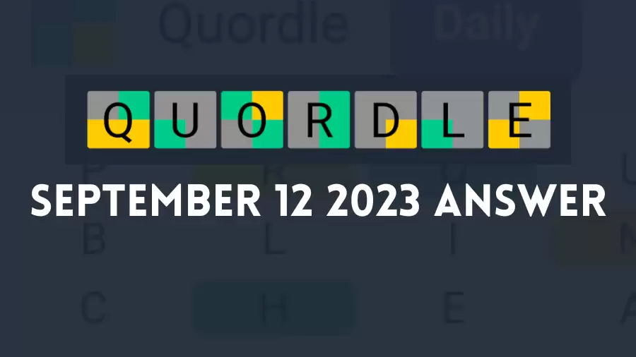 Quordle Daily Sequence Answer Today September 12 2023