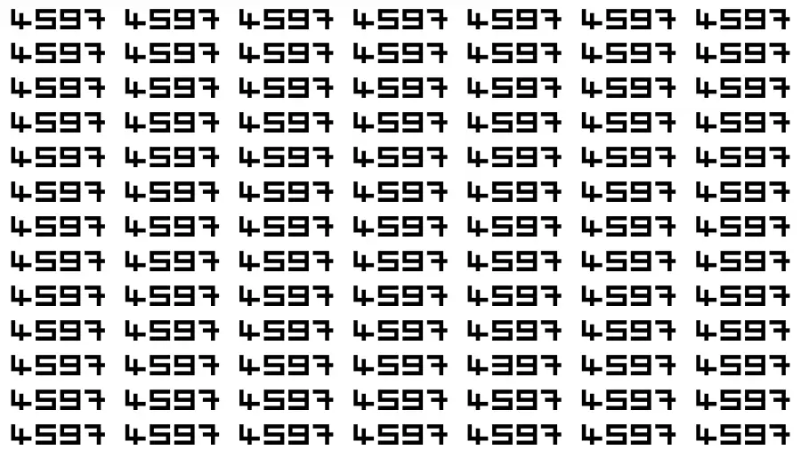 Test Visual Acuity: If you have 20/20 HD Vision Find the Number 4397 in 12 Secs