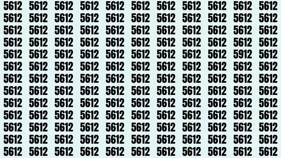 Thinking Test: If you have Eagle Eyes Find the Number 5912 among 5612 in 15 Secs