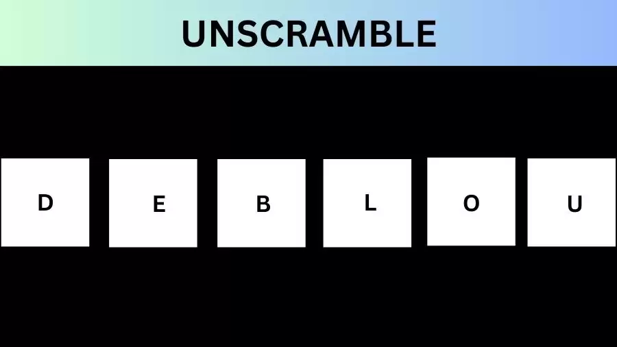 Unscramble DEBLOU Jumble Word Today