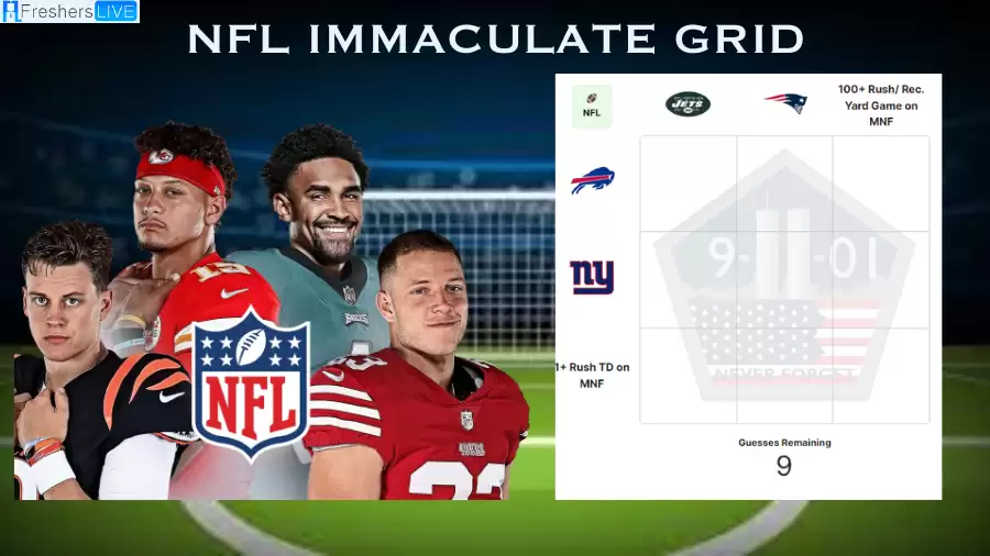 Which Buffalo Bills player to have a 100+ rushing and receiving yard game on Monday Night Football? NFL Immaculate Grid answers September 12 2023