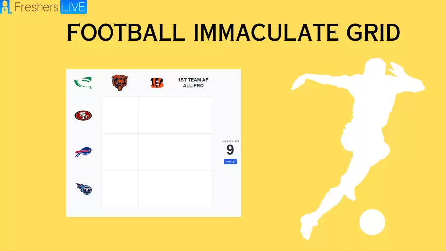 Which Player Have Played for both the Bills and Bengals in Their Careers? Football Immaculate Grid answers September 16 2023