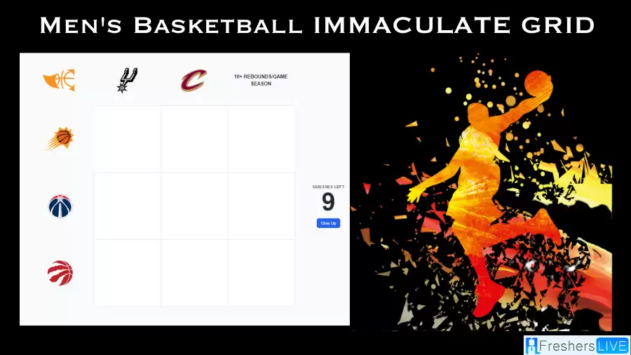 Which Player played for the Toronto Raptors and averaged 10+ rebounds per game in a season? Men's Basketball Immaculate Grid answers September 15 2023