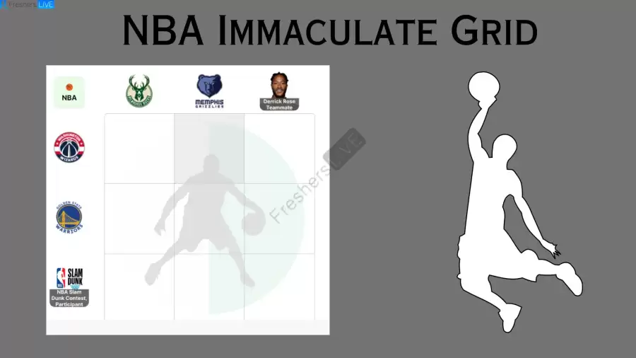 Which players have participated in the NBA Slam Dunk Contest and were teammates of Derrick Rose? NBA Immaculate Grid answers September 27 2023