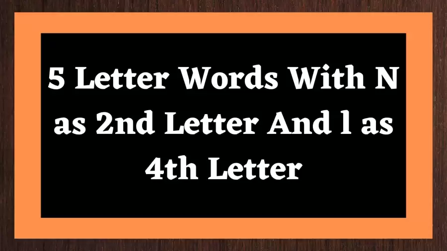 5 Letter Word With N as 2nd Letter And L as 4th Letter Include 16 Word