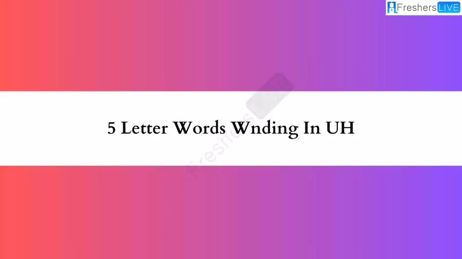 5 Letter Word with 'U' as the Only Vowel All Words List