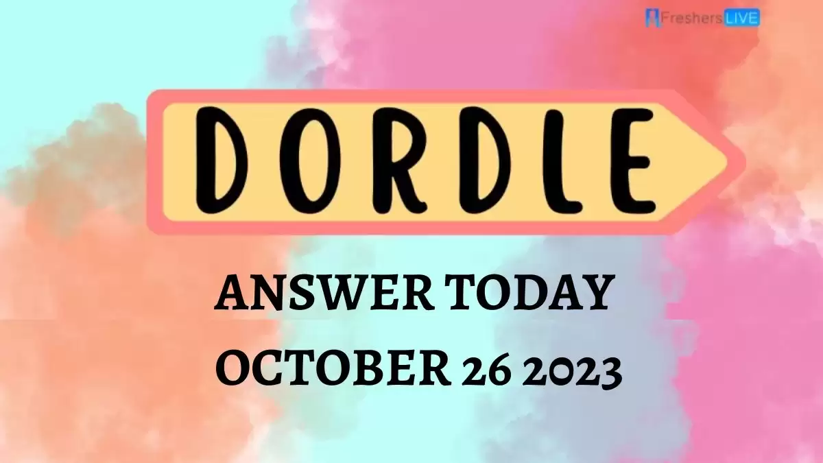 Dordle Answer Today October 26 2023, Daily Dordle Answer Hints and Clues