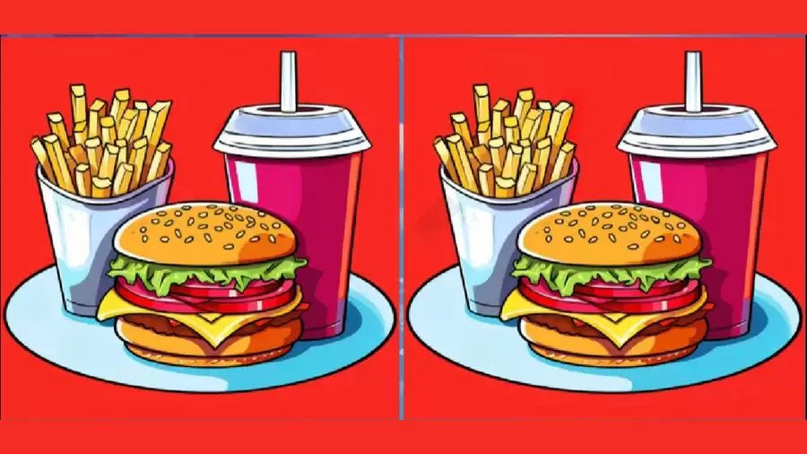 Only the most observant can spot 3 differences between the Burger Meal pictures in 20 seconds.