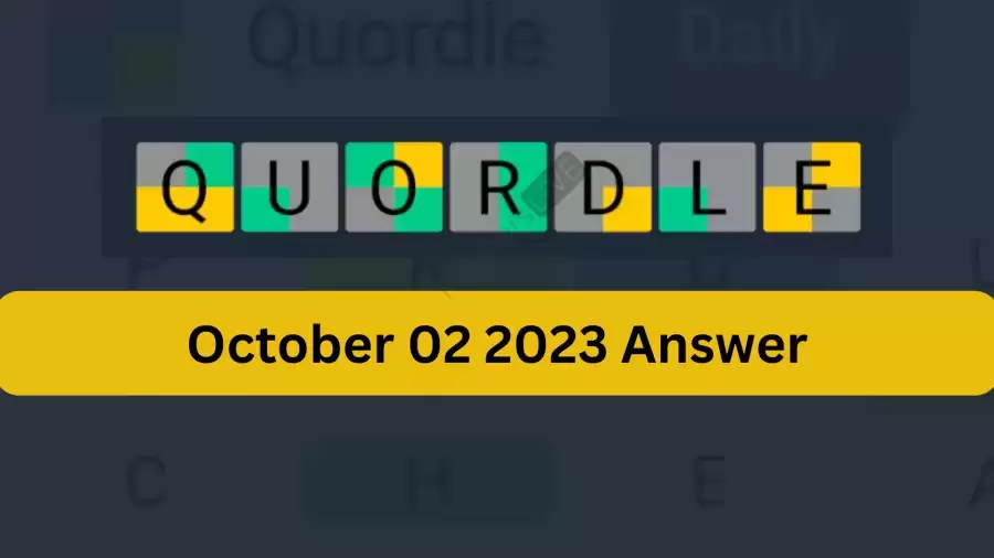 Quordle Daily Sequence Answer Today October 02 2023