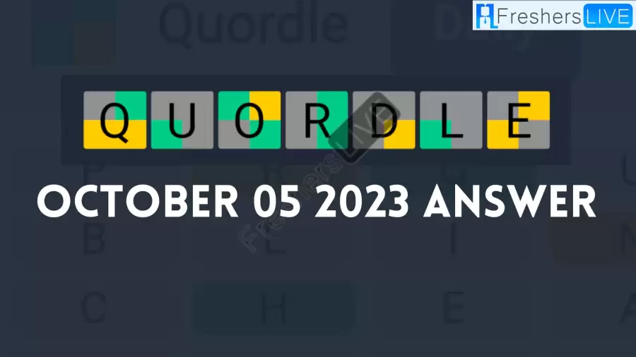 Quordle Daily Sequence Answer Today October 05 2023