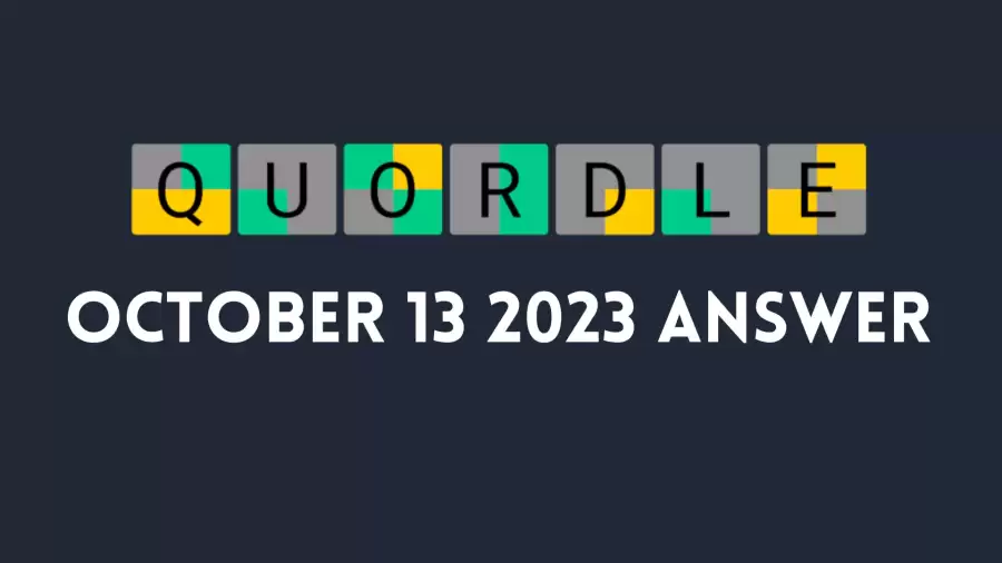 Quordle Daily Sequence Answer Today October 13 2023