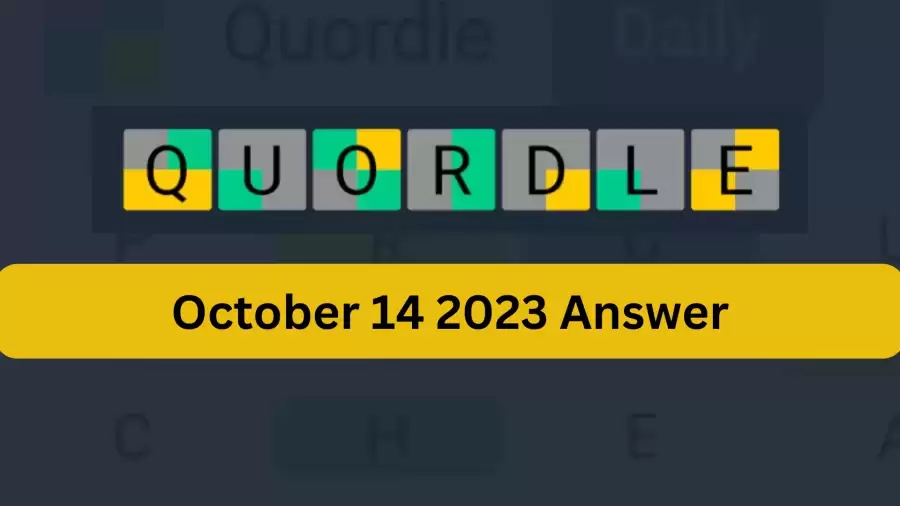 Quordle Daily Sequence Answer Today October 14 2023