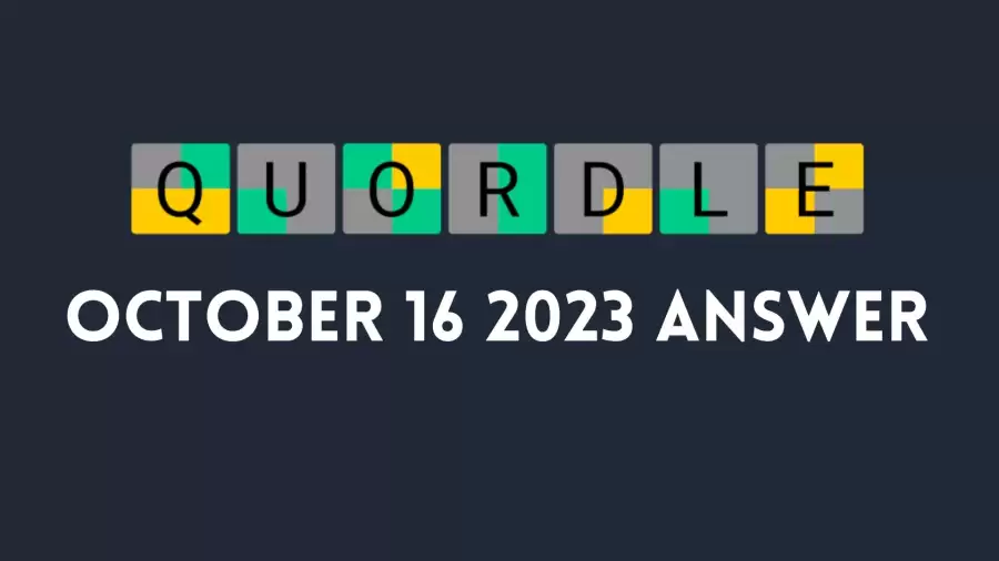 Quordle Daily Sequence Answer Today October 16 2023