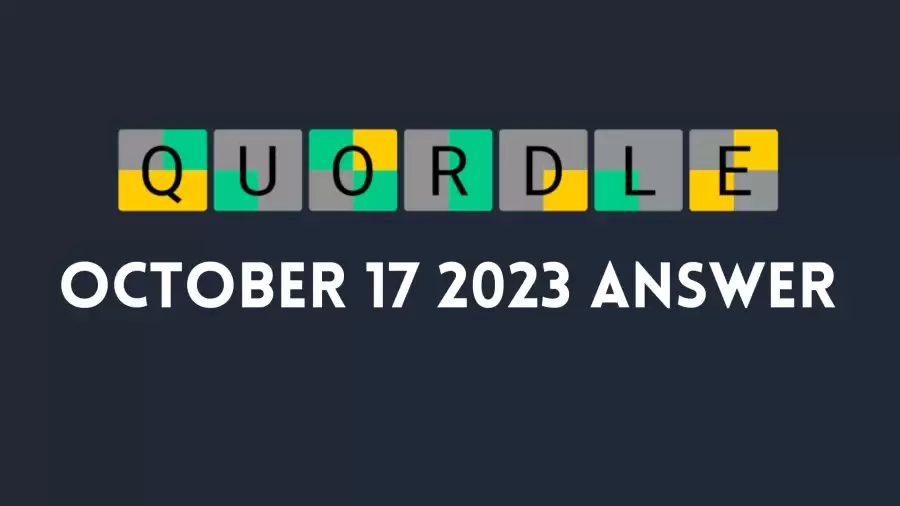 Quordle Daily Sequence Answer Today October 17 2023