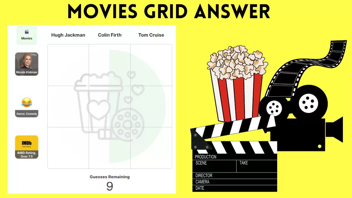 What movie did Nicole Kidman and Colin Firth star in together? Movies Grid Answer Revealed