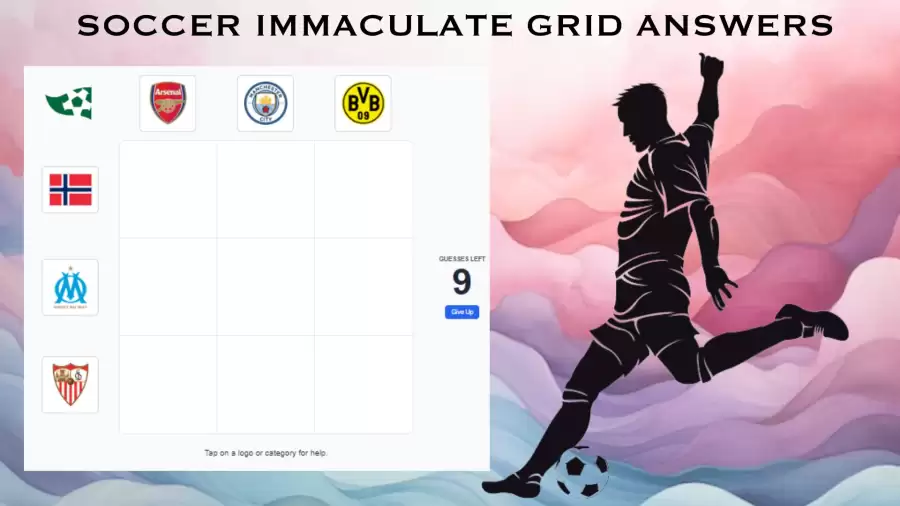 Which Norwegian player who has played for Arsenal FC? Soccer Immaculate Grid answers October 20 2023