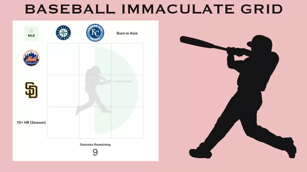 Which Player was born in Asia and played for the New York Mets? Baseball Immaculate Grid Answers for October 24 2023