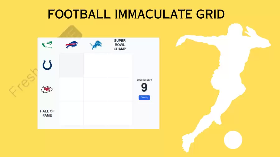 Which Player Have Played for both the Colts and Lions in Their Careers? Football Immaculate Grid answers October 04 2023