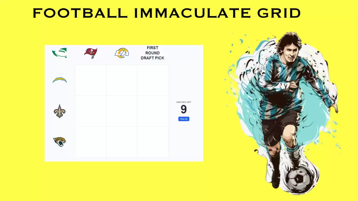 Which Player who have played for the Jaguars and were first-round draft picks in Their Careers? Football Immaculate Grid answer Revealed