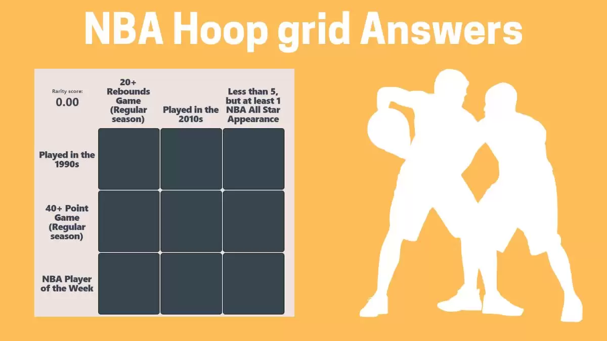 Which NBA Player of the Week and had a 20+ rebound game in the regular season? HoopGrids Immaculate Grid answers October 25 2023