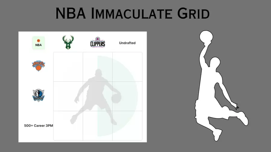 Which players have made at least 500 three-pointers in their career and were undrafted? NBA Immaculate Grid answers October 23 2023