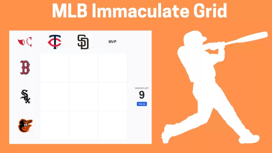 Which players who have played for the Baltimore Orioles have won the Most Valuable Player (MVP) award? MLB Immaculate Grid Answers for October 13 2023