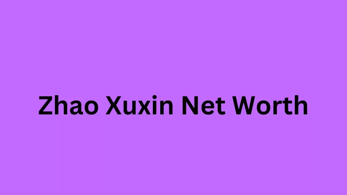 Zhao Xuxin Net Worth in 2023 How Rich is He Now?