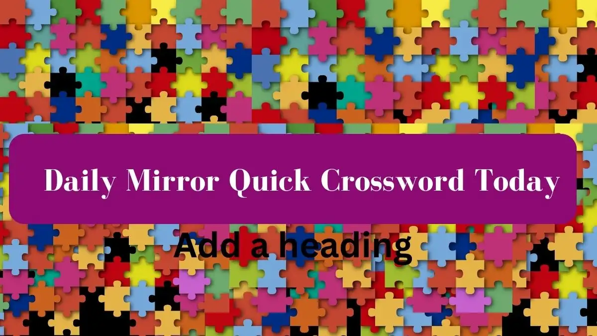 Daily Mirror Quick Crossword Today 24 November 2023