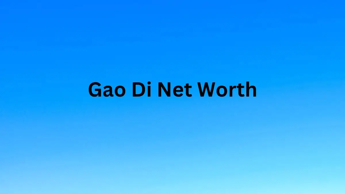 Gao Di Net Worth in 2023 How Rich is He Now?